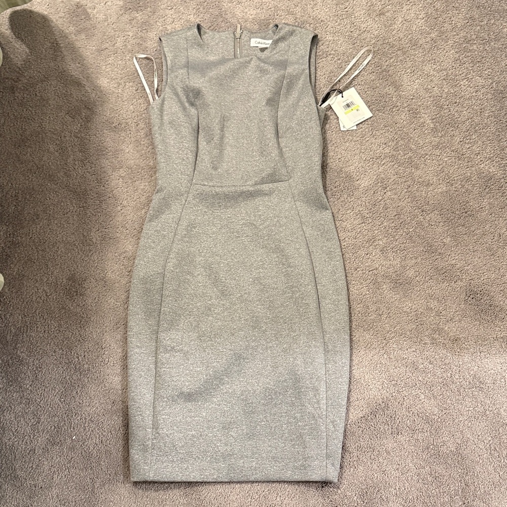Calvin Klein Gray Midi Dress